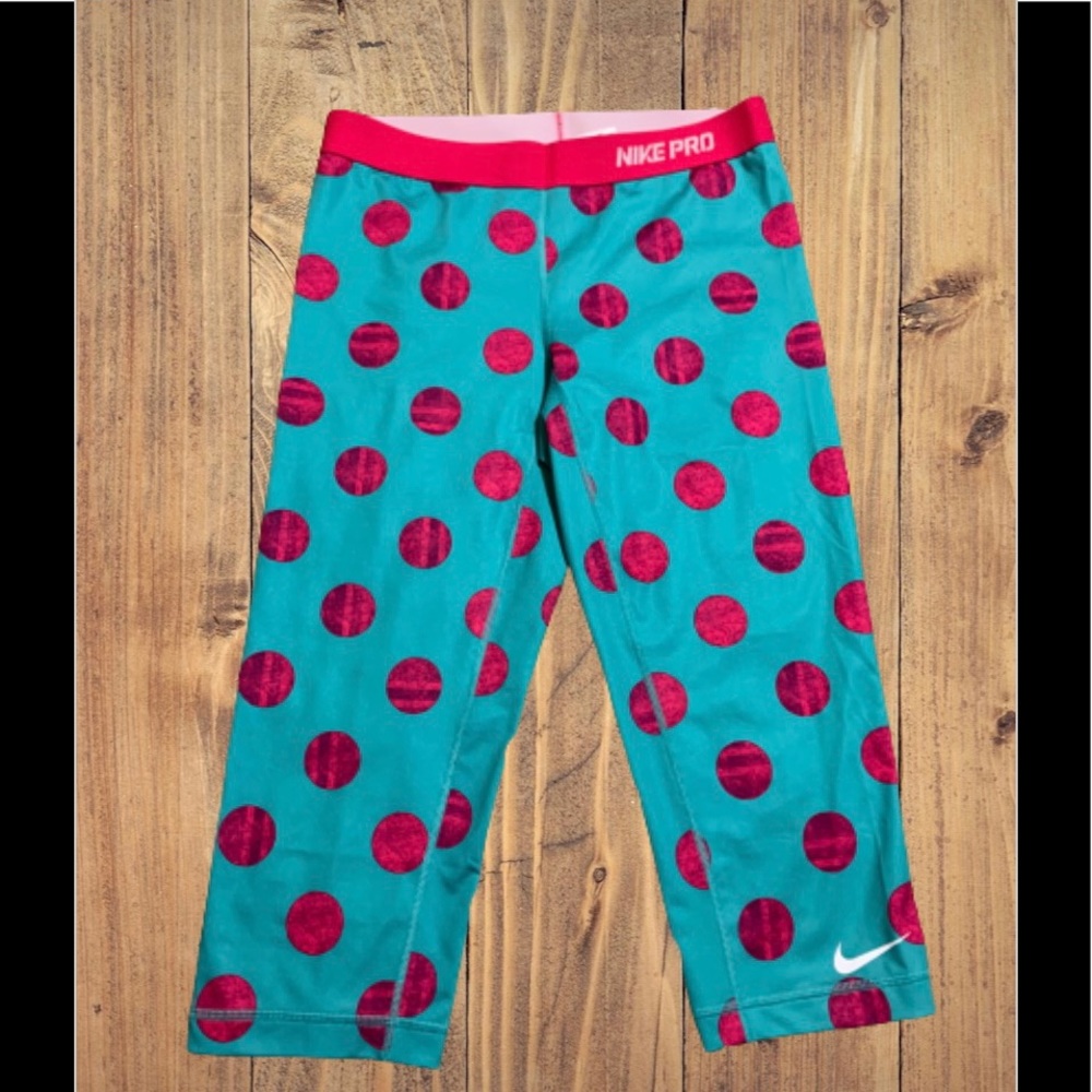 Women’s Nike Pro Capri turquoise pant size large